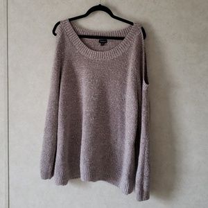 Cozy cold-shoulder Torrid sweater size 4